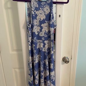 Blue and White Floral Dress